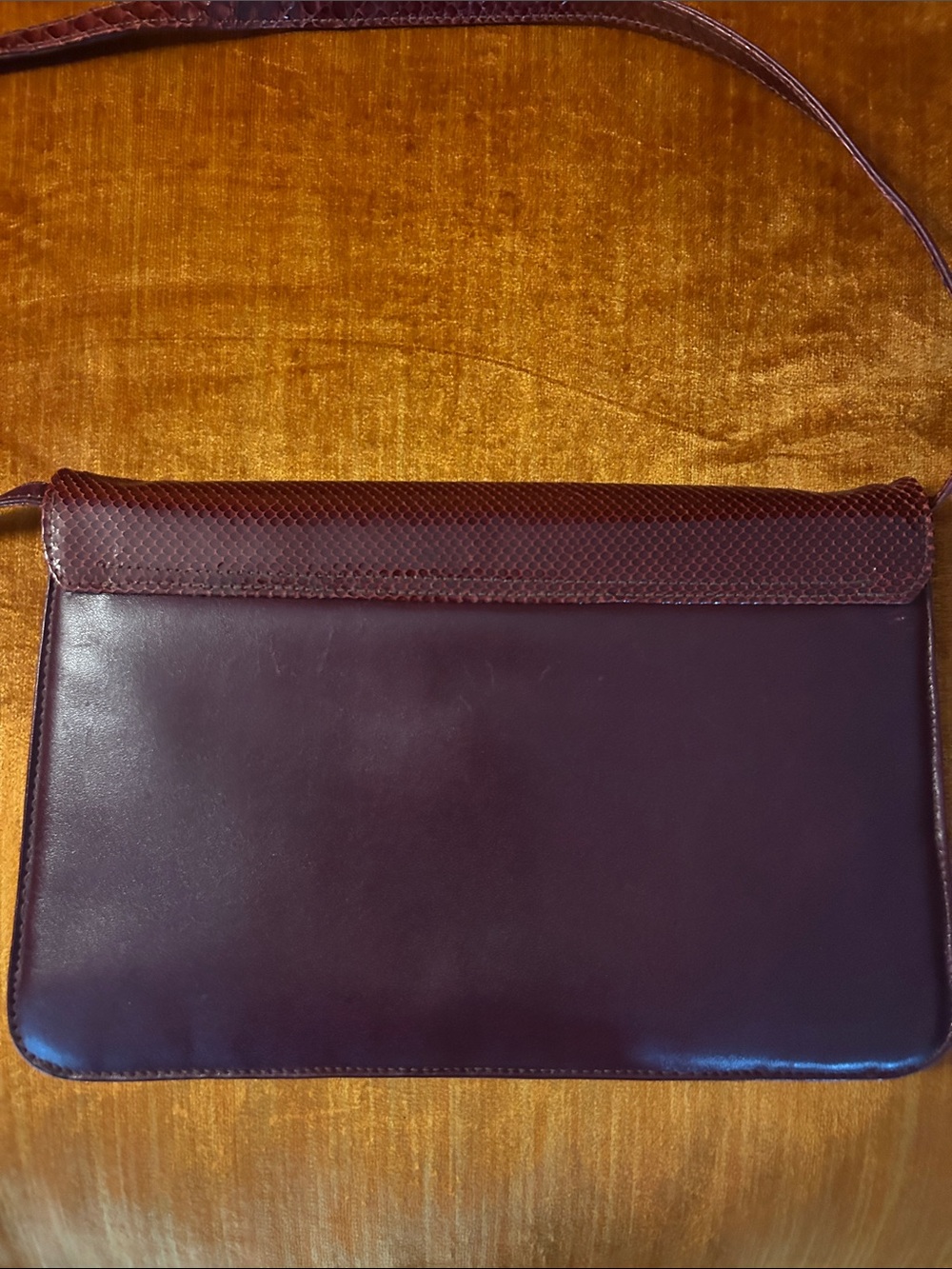 Vintage 1970s Made in Argentina for Burdines Snake Skin Leather Bag/Clutch - Picture 3 of 10